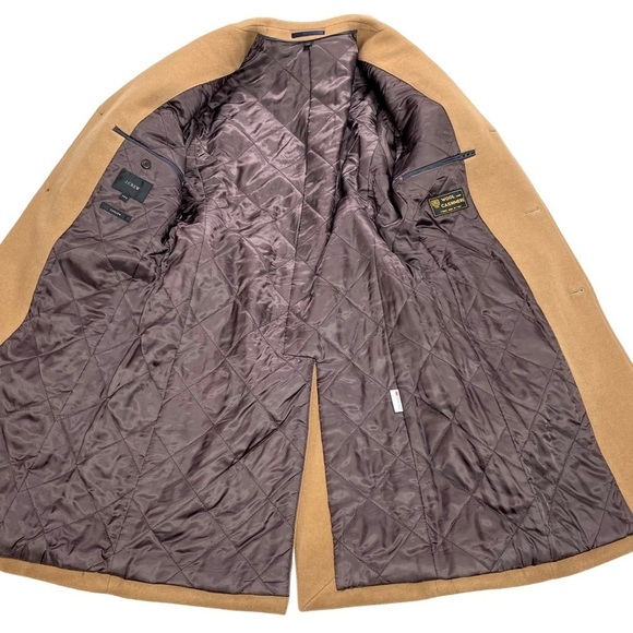 J.CREW Ludlow Wool and Cashmere Blend Quilted Lined Classic Coat Camel Tan 36S - Picture 10 of 15